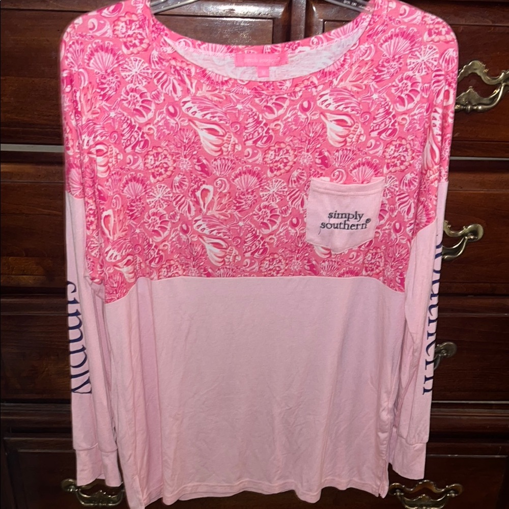 Simply Southern Pink Long Sleeve Shirt
